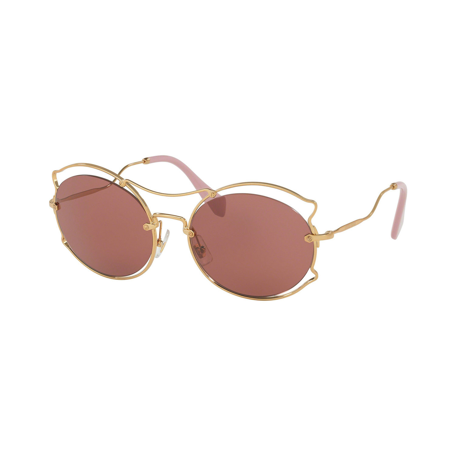 Miu Miu // Women's Sunglasses // Antique Gold + Dark Violet - Designer