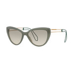 Miu Miu // Women's Cateye Sunglasses // Green + Olive Gradient