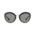 Miu Miu // Women's Steel Sunglasses // Gray Black + Gray