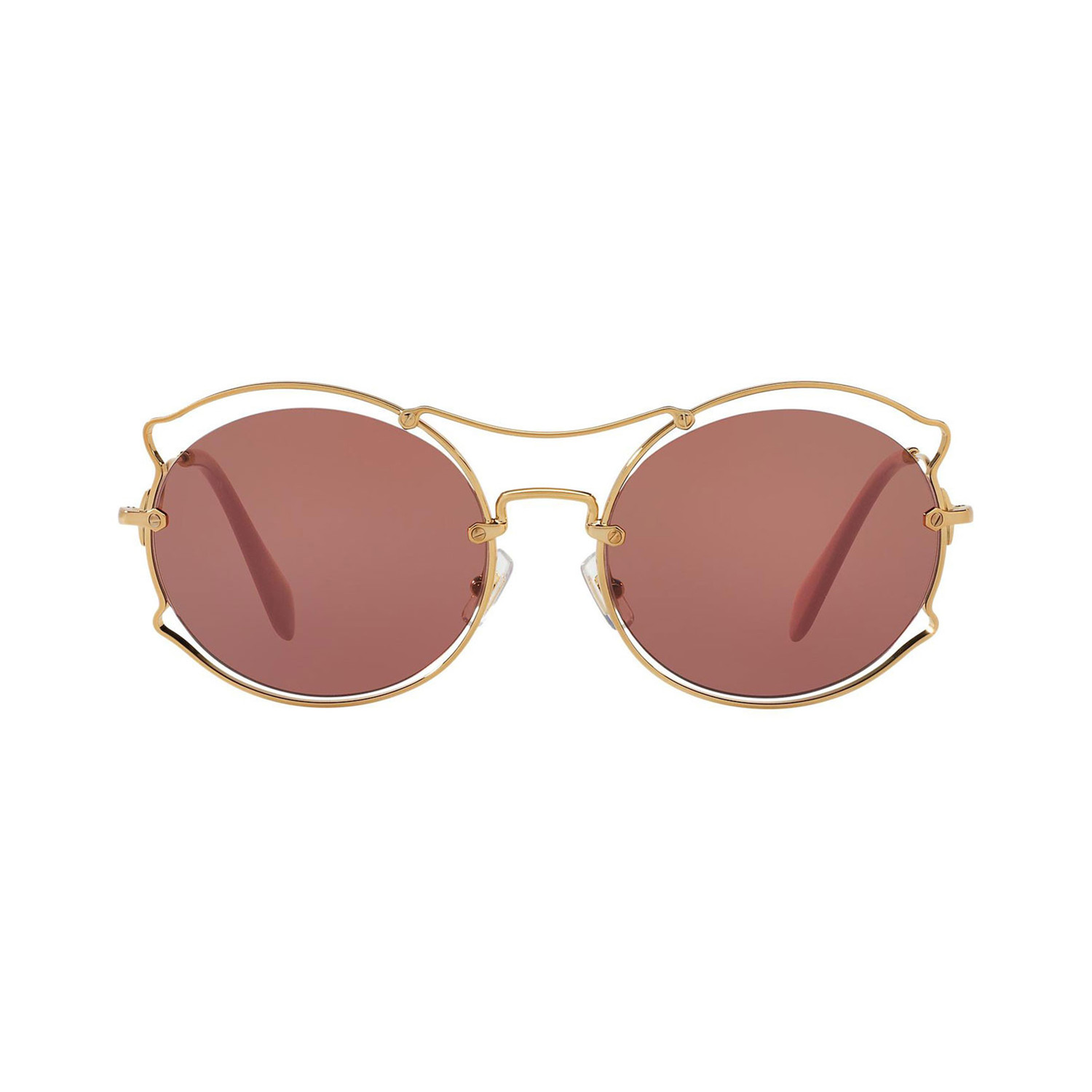 Miu Miu // Women's Sunglasses // Antique Gold + Dark Violet - Designer ...