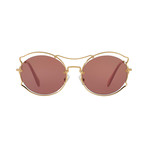 Miu Miu // Women's Sunglasses // Antique Gold + Dark Violet