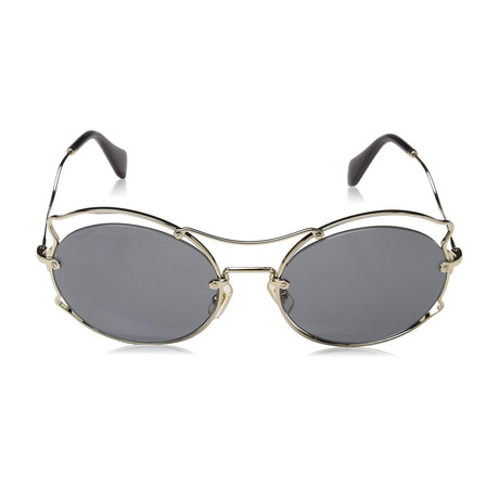Miu Miu // 50Ss Sunglasses // Pale Gold + Gray Gradient