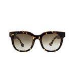 Balenciaga // Women's Round Sunglasses // Colored Horn + Smoke