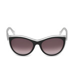 Balenciaga // Cat Eye Sunglasses // Black Crystal + Brown Gradient