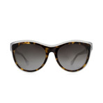Balenciaga // Women's Cat Eye Sunglasses // Havana Crystal + Grey Gradient