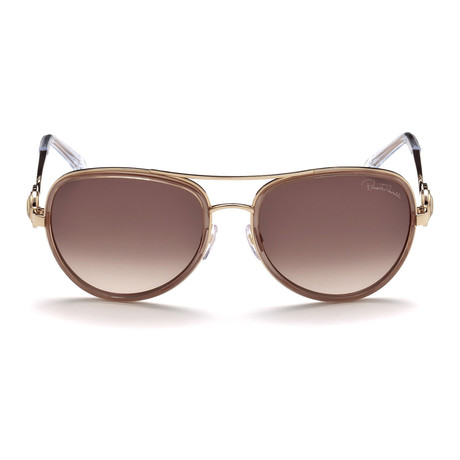 Roberto Cavalli // Women's Aviator Sunglasses // Pink + Other + Gradient Brown
