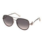 Roberto Cavalli // Women's Aviator Sunglasses // Shiny Light Bronze + Gradient Smoke