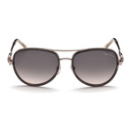 Roberto Cavalli // Women's Aviator Sunglasses // Shiny Light Bronze + Gradient Smoke