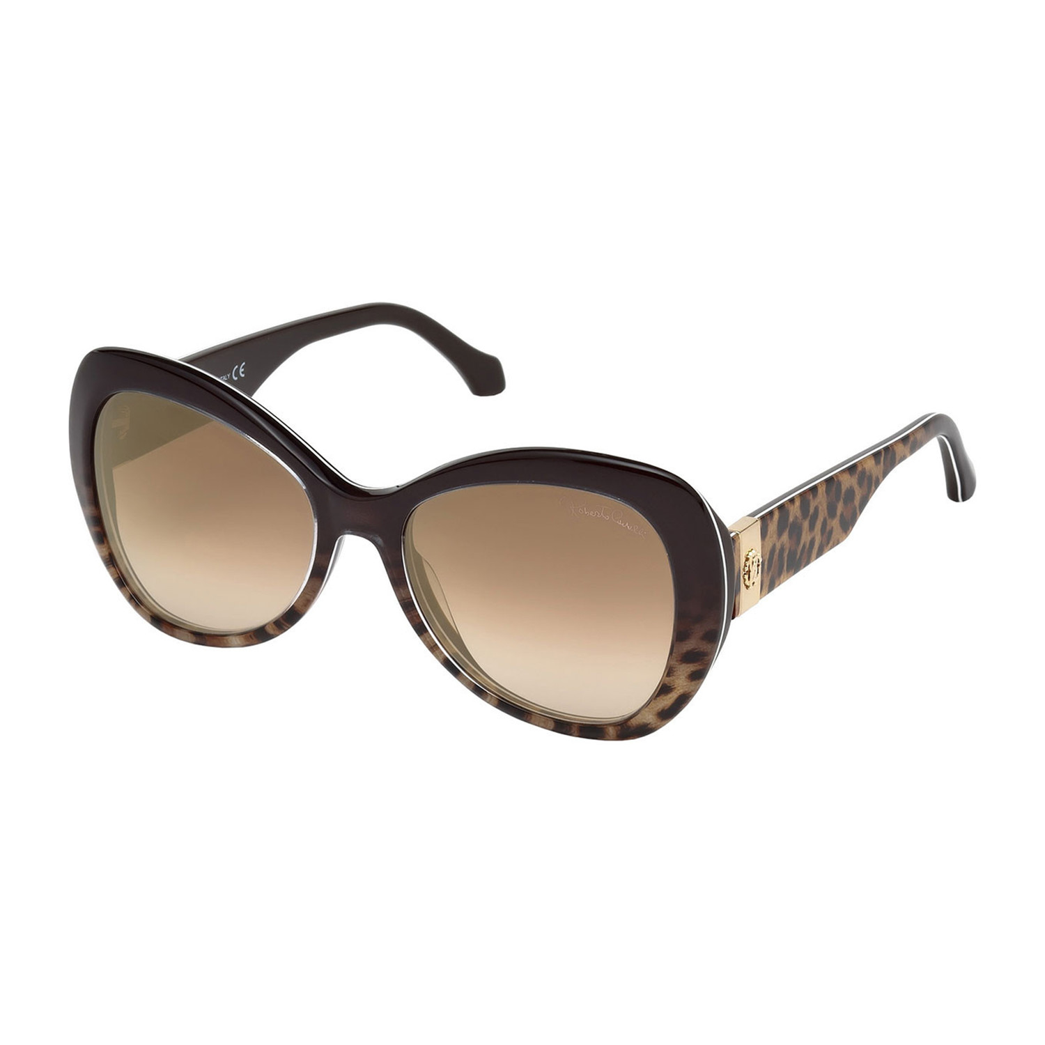 Roberto Cavalli // Large Tear-Drop Sunglasses // Dark Brown + Brown ...