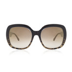 Roberto Cavalli // Large Square Sunglasses // Dark Brown + Brown Mirror