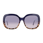 Roberto Cavalli // Large Square Sunglasses // Blue + Blue Mirror