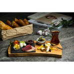 Olive Wood + Slate Square Service Tray // Large