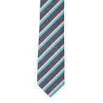 Borelli // Stripped Tie // Green + Gray