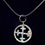 Medieval Crusades Bronze Cross Necklace Pendant // Europe 11-14th Century