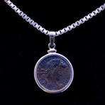 Constantine The Great Coin Silver Necklace // Roman Empire Ca. 306-337 CE // 1
