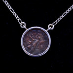 Authentic Roman Coin Silver Necklace // Roman Empire from 27 BC - 476 AD // 1
