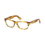 Unisex Squared Eyeglass Frames // Light Havana
