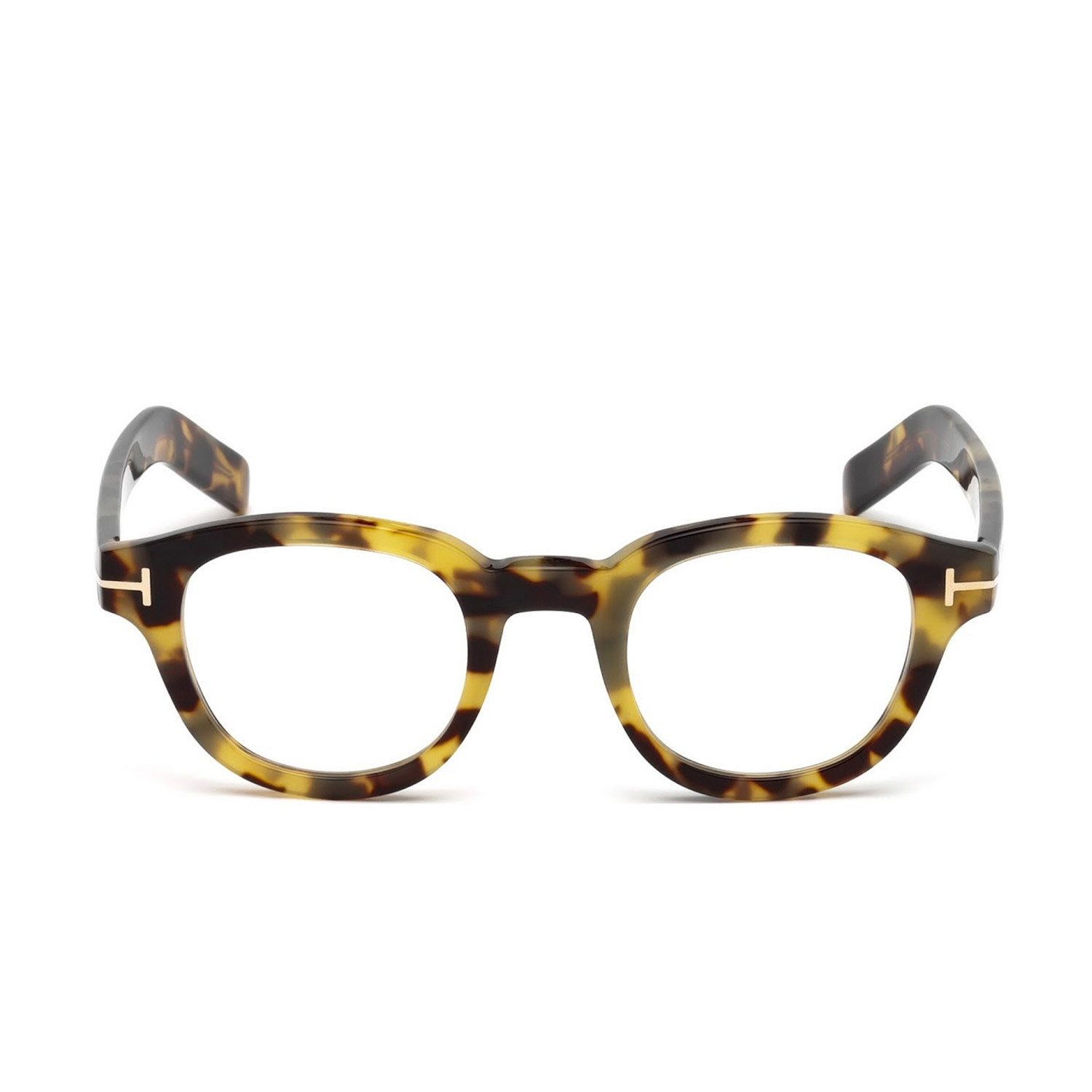 Tom Ford Men S Thick Round Eyeglasses Light Havana Designer Optical Frames Touch Of Modern