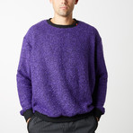 Oversize Boucle Crewneck // Purple (S)