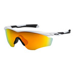 Oakley // Men's OO9343-05 Sunglasses // White + Fire Iridium