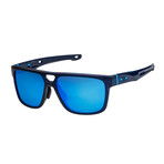 Men's Crossrange Patch Sunglasses // Matte Blue + Prizm Sapphire