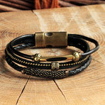 Antique Yellow Coating Bracelet // Black