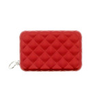 Stockholm Quilted Zipper Wallet (Red)