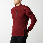 Knit Sweater // Burgundy (3XL)