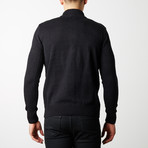 Knit Zip Sweater // Black (S)