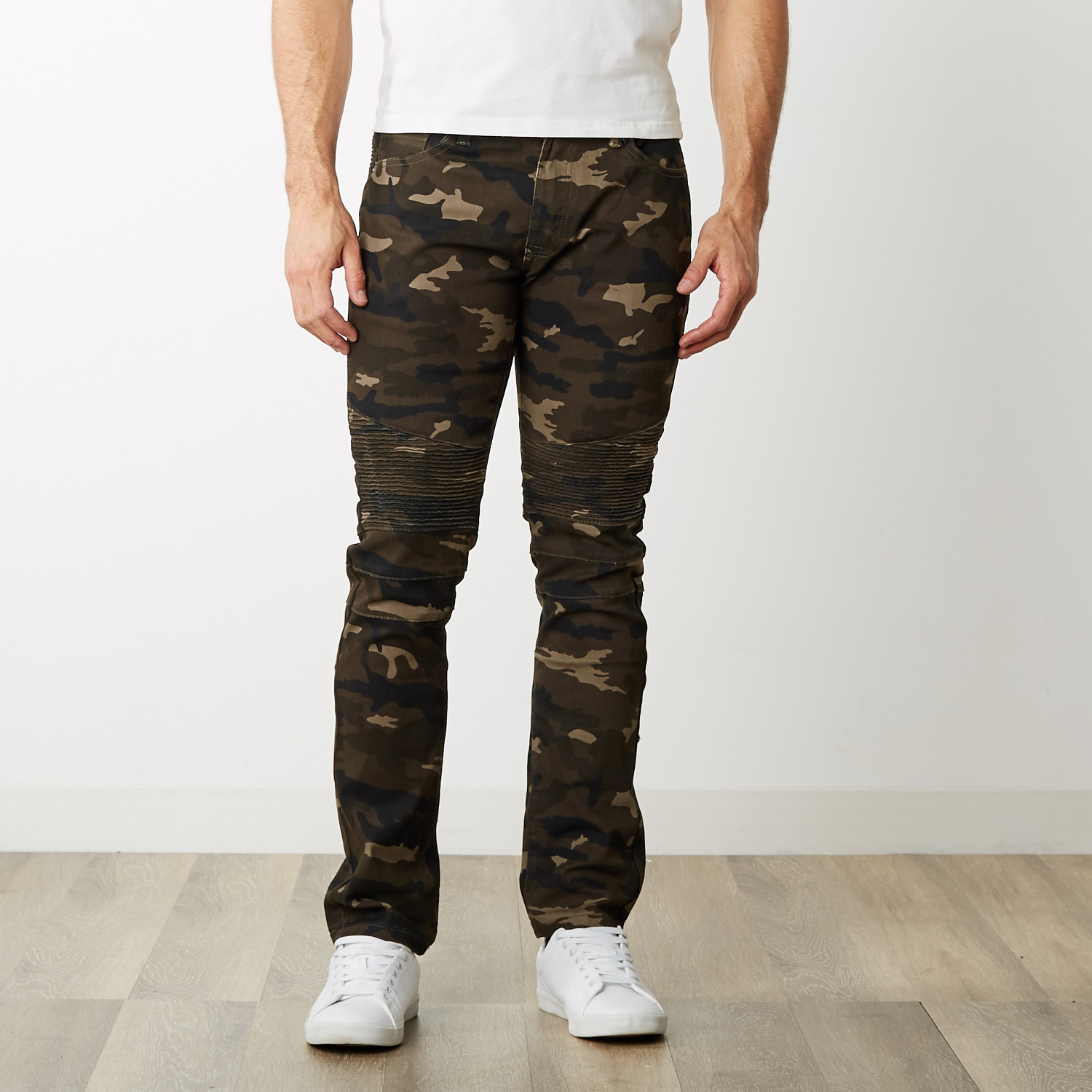 Classic Moto Jean // Brown Camo (30WX30L) - Xray Jeans - Touch of Modern