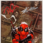 Deadpool // Ryan Reynolds + Stan Lee Signed Promotion Art Photo // Custom Frame