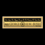 George H.W Bush // Signed Time Magazine Cover Photo // Custom Frame
