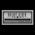 Knight Rider // David Hasselhoff Signed Kitt License Plate // Custom Frame (Signed License Plate)
