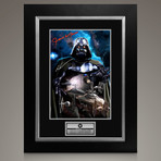 Star Wars Darth Vader // James Earl Jones + George Lucas Signed Promotion Art Photo // Custom Frame