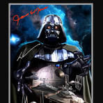 Star Wars Darth Vader // James Earl Jones + George Lucas Signed Promotion Art Photo // Custom Frame