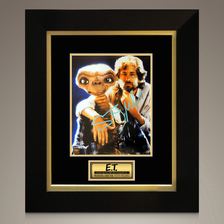 E.T. // Steven Spielberg Signed Photo // Custom Frame