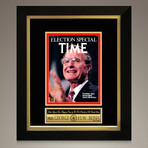 George H.W Bush // Signed Time Magazine Cover Photo // Custom Frame