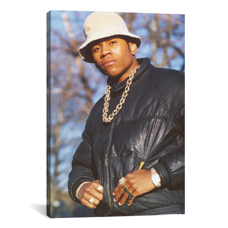 Ll Cool J Posed In Black Leather Jacket (26"W x 18"H x 0.75"D)