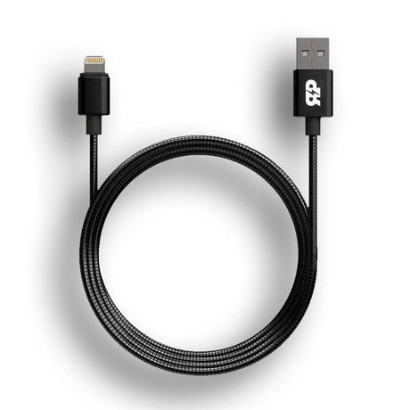 1M Metal Flex Cable // Black (iPhone)