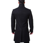 Fur Zip Peacoat I // Black (US: 42R)