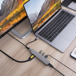 HyperDrive 6-in-1 USB-C Hub + 4K HDMI Output // Space Gray
