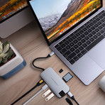 HyperDrive SLIM USB-C Hub // Silver
