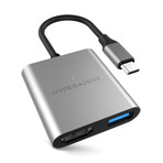 HyperDrive 3-in-1 USB-C Hub + 4K HDMI Output // Space Gray