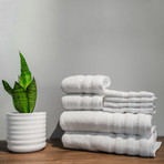 8 Piece Towel Set // Bamboo (White)