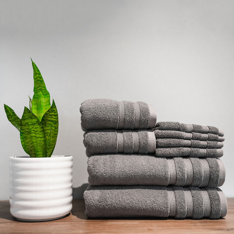 Bath Towel // Bamboo // Set of 2 // Charcoal - Truly Lou - Touch