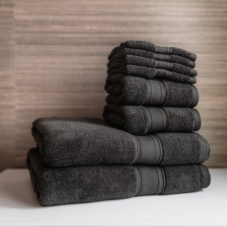 Bath Towel // Bamboo // Set of 2 // Charcoal - Truly Lou - Touch