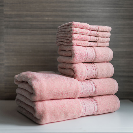 8 Piece Towel Set // Blush