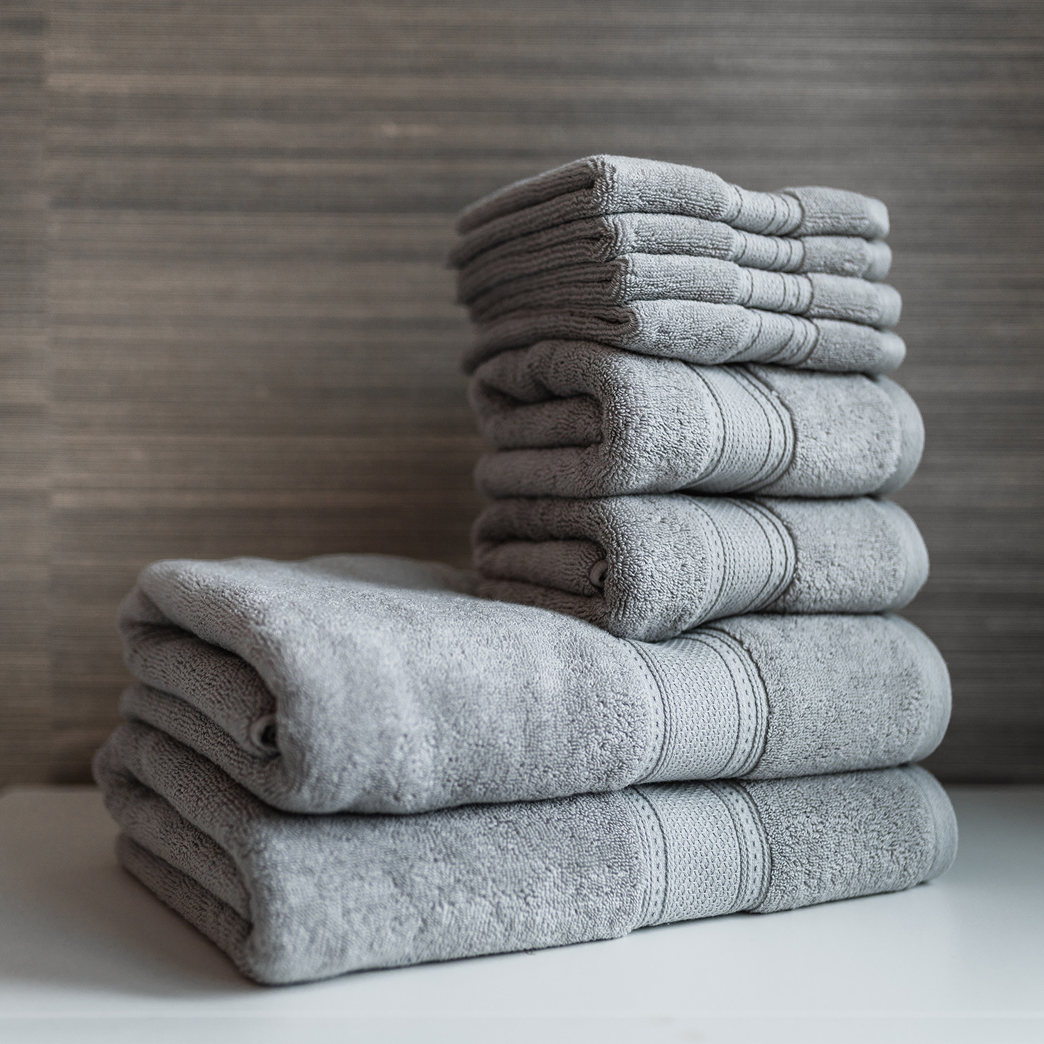 8 Piece Towel Set // Silver - Truly Lou - Touch of Modern