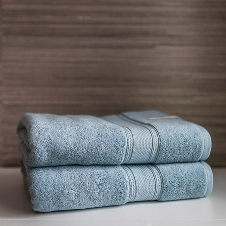 Bath Towel // Set of 2 // Blue - Truly Lou - Touch of Modern