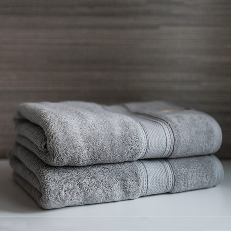 8 Piece Towel Set // Silver - Truly Lou - Touch of Modern